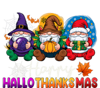 Halloween Thanksgiving Christmas Happy Hallothanksmas Gnomes T-Shirt