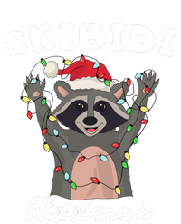 Ski.Bidi Rizz.Mas Christmas Raccoon With Santa Hat Funny Xmas Full Zip Hoodie