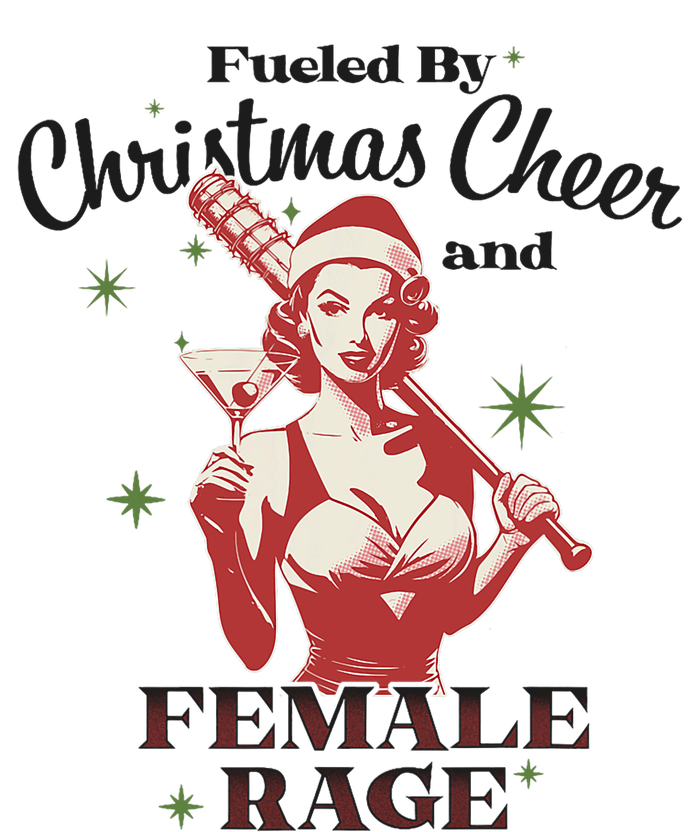 Fueled By Christmas Cheer And Female Rage Funny Liberal T-Shirt