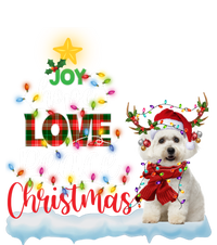 Maltese Dog Santa Hat Reindeer Costume Christmas Light Gift T-Shirt