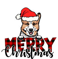 Merry Christmas Corgi Dog Christmas Red Plaid Santa Hat Xmas Gift T-Shirt