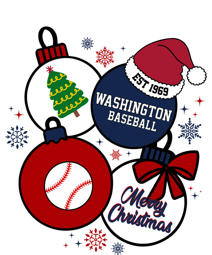 Merry Christmas Washington Baseball Est 1969 Premium Pullover Hoodie