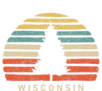 Retro Sunset Wisconsin Pine Tree T-Shirt