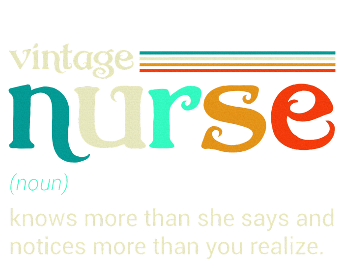 Vintage Nurse Noun Definition Knows More Than She Says Funny Drawstring Bag