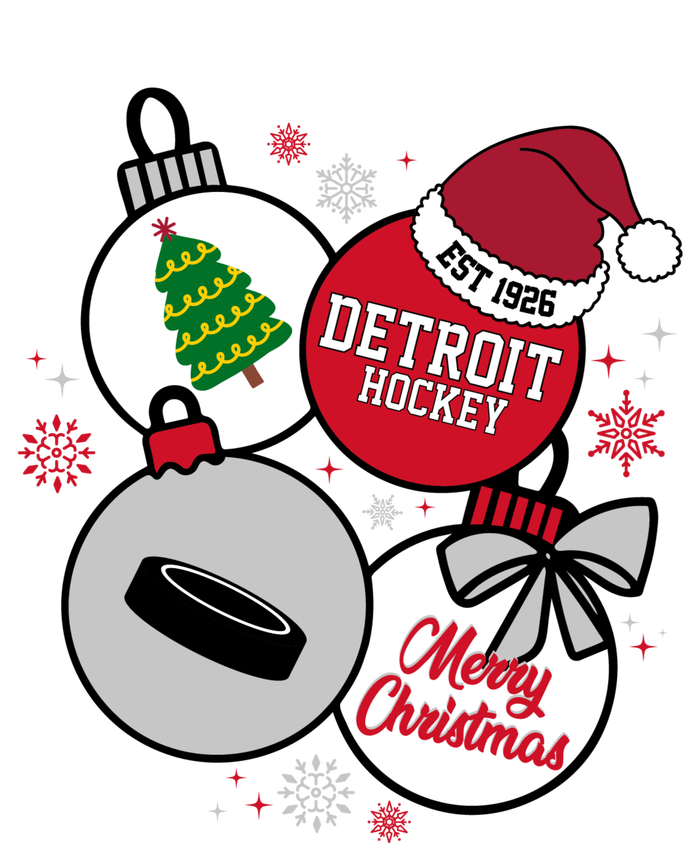 Merry Christmas Detroit Hockey Est 1926 Adult ChromaSoft Performance T-Shirt