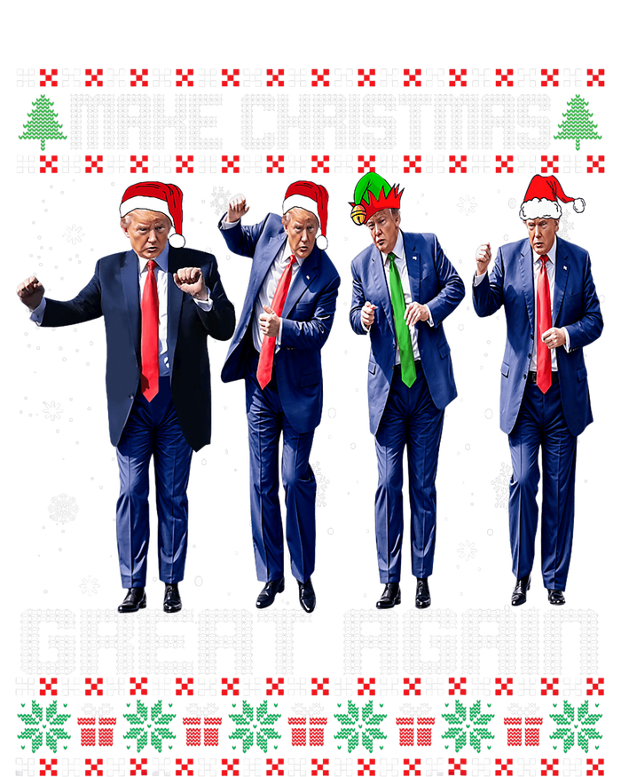 Make Christmas Great Again Ugly Sweaters Trump Dance Santa T-Shirt