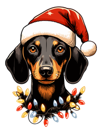 Merry Christmas Dachshund Santa Hat Lights Xmas Great Gift T-Shirt