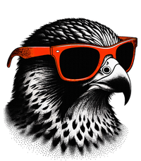 Cool Falcon Bird Wearing Sunglasses Graphic Art T-Shirt