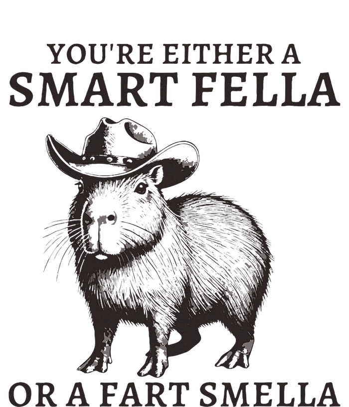 Funny Capybara YouRe Either A Smart Fella Or A Fart Smella Toddler Long Sleeve Shirt