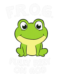 Cute Frog Fully Rely On God Christian Frog T-Shirt