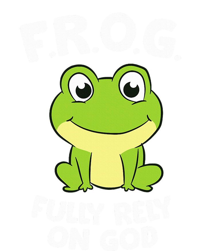 Cute Frog Fully Rely On God Christian Frog T-Shirt