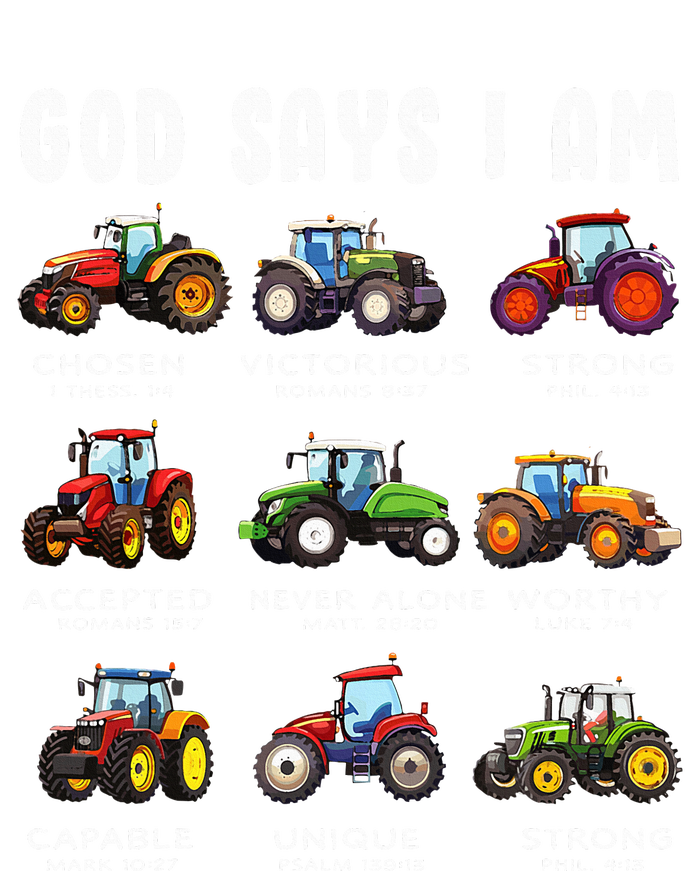 God Says I Am Tractor Farm Truck Grommeted Golf Towel