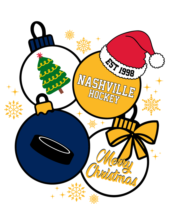 Merry Christmas Nashville Hockey Est 1998 Performance Sprint T-Shirt