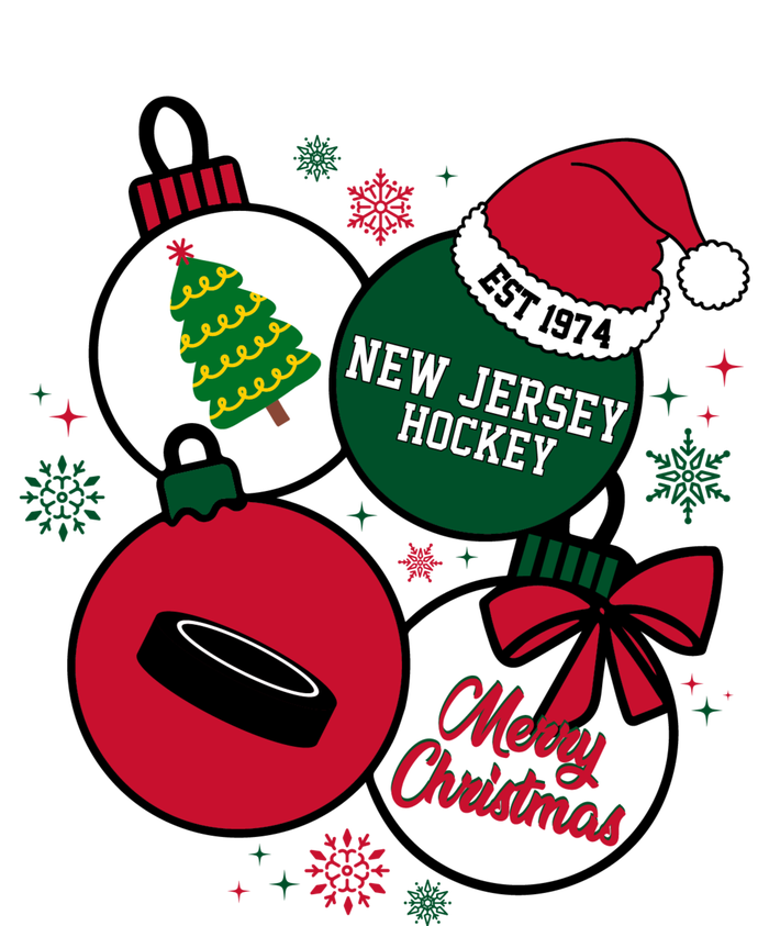 Merry Christmas New Jersey Hockey Est 1974 Dry Zone Grid Polo