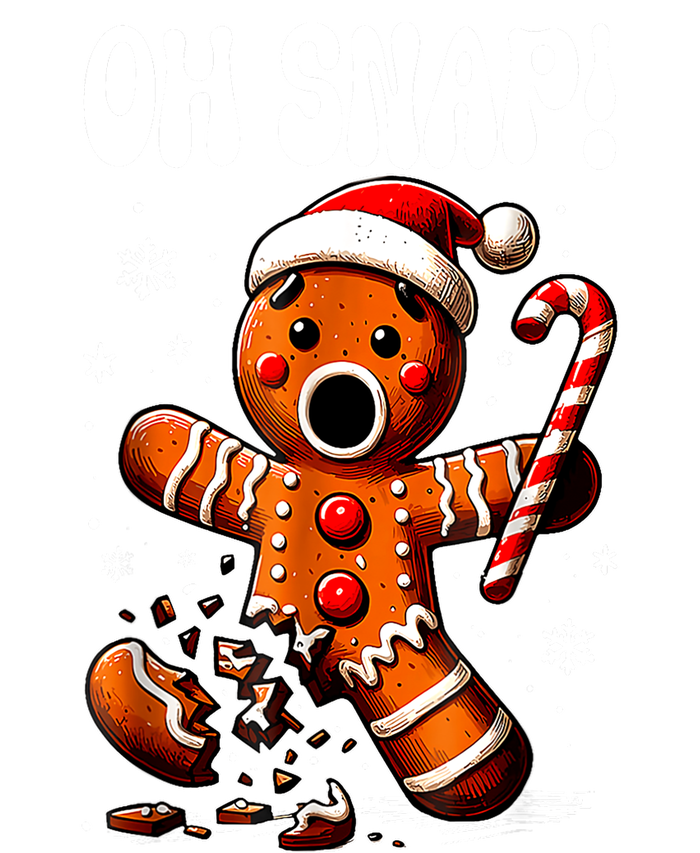 Funny Christmas Gingerbread Man Oh Snap Outfit Xmas Pajama Gift Mesh Reversible Basketball Jersey Tank