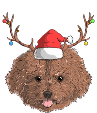 Poodle Dog Santa Claus Hat Christmas Xmas Holiday Reindeer Funny Gift T-Shirt