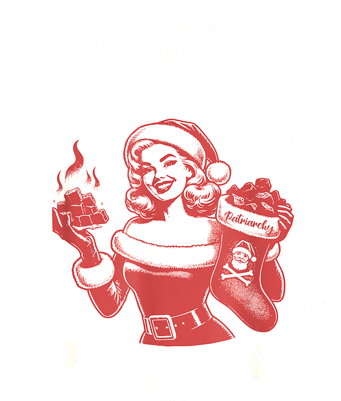 Woman Funny Fueled By Christmas Cheer And Female Rage Patriarchy Gift Doggie Tank