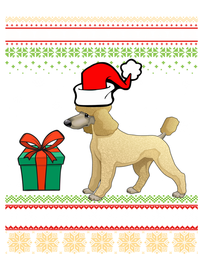 Poodle Dog Santa Hat Ugly Christmas Funny Dogs Lovers Xmas Cool Gift V-Neck T-Shirt