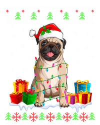 Pug Dog Ugly Christmas Santa Hat Xmas Dog Lover Gift T-Shirt