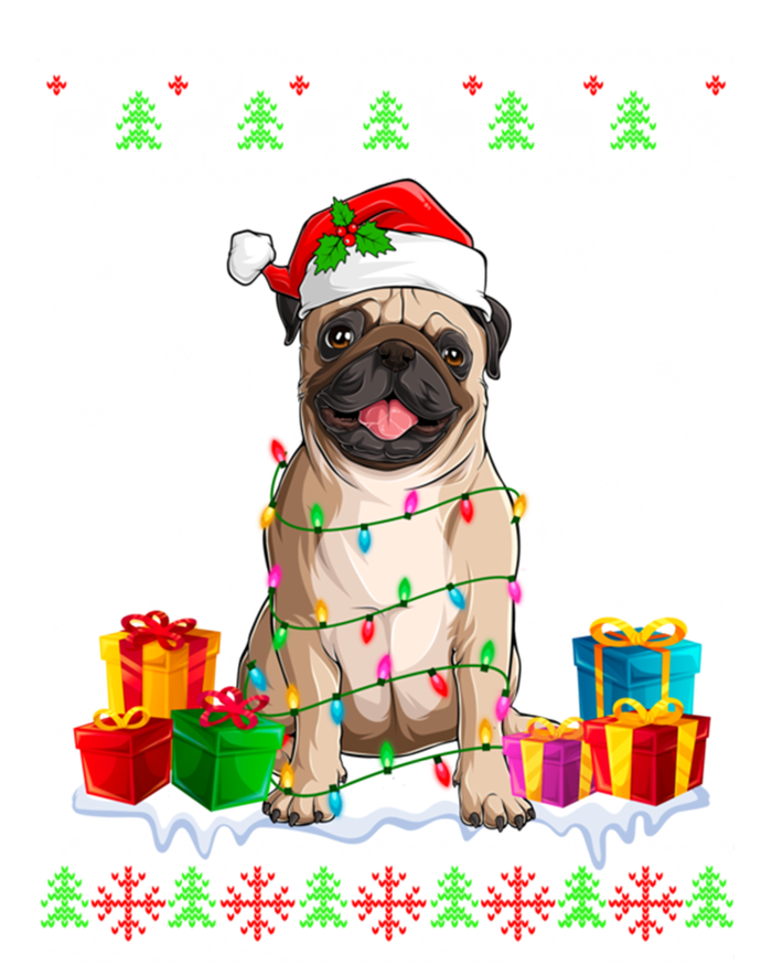 Pug Dog Ugly Christmas Santa Hat Xmas Dog Lover Gift T-Shirt