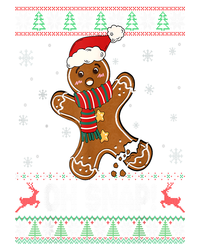 Ugly Christmas Sweater Gingerbread Man Cookie Baking Oh Snap Gift Kids Tie-Dye T-Shirt