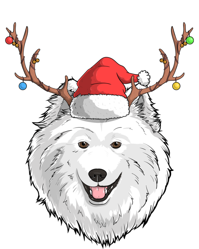 Samoyed Dog Santa Claus Hat Christmas Xmas Holiday Reindeer Cool Gift Tall Hoodie