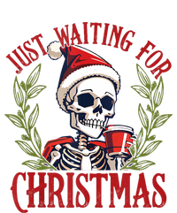 Just Waiting For Christmas Funny Santa Skeleton Xmas Premium Hoodie