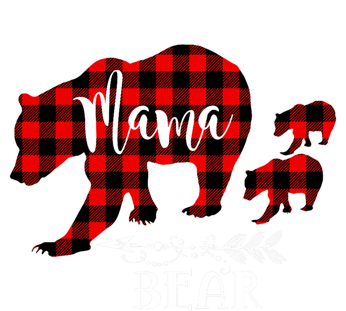 Mama Bear Buffalo Red Plaid Christmas Pajama Family Outfits T-Shirt