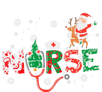 Nurse Christmas Santa Cute Xmas Winter Scrub Top T-Shirt