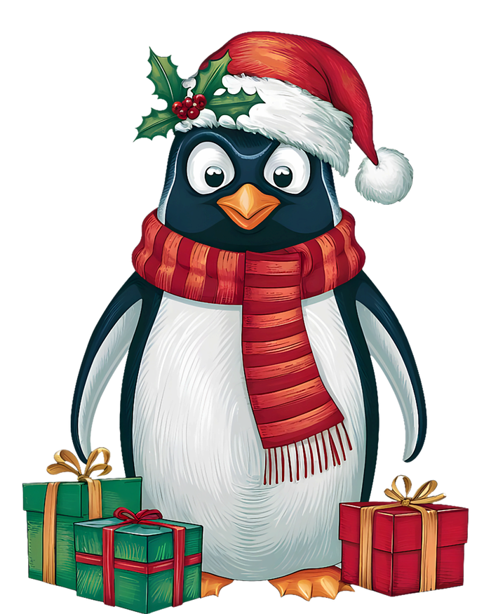 Penguin Lover Xmas Holiday Santa Emperor Penguin Christmas Grommeted Golf Towel