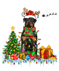 Santa Reindeer Rottweiler Christmas Tree Lights Dog Owner Gift Sustainable Knit Beanie