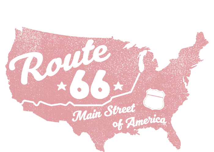 Usa Apparel Route 66 Main Street Of America Ladies Long Sleeve Shirt