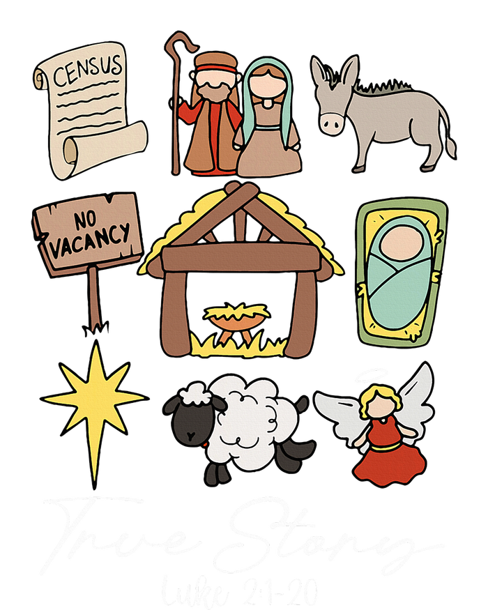 True Story Jesus Christmas Nativity Scene Christian Women's Perfect Tri Rocker Tank