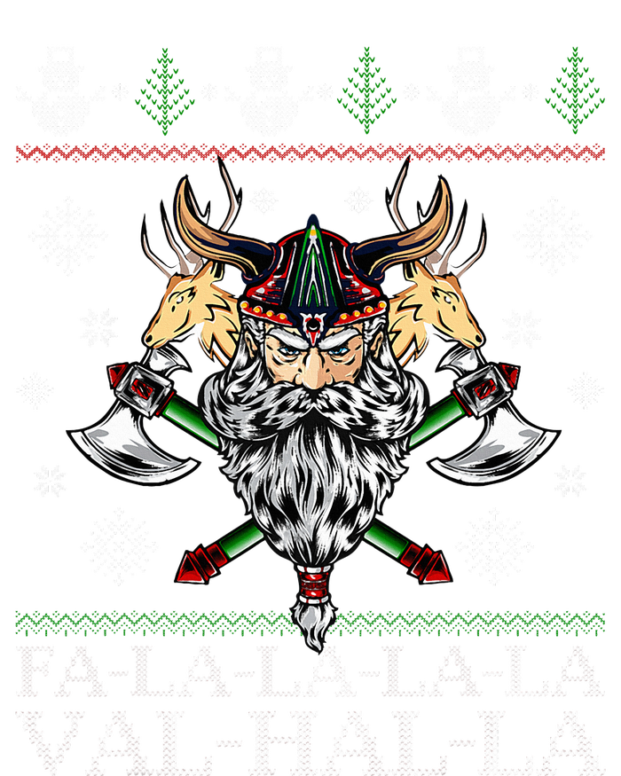 Viking Santa Viking Christmas Sweater Falala Lala Valhalla T-Shirt