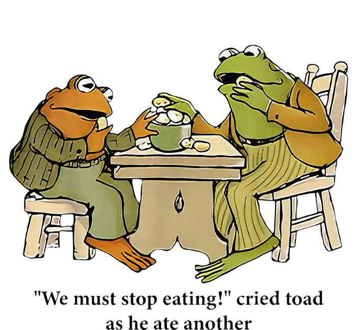 We Must Stop Eating Cried Toad As He Ate Another Frog V-Neck T-Shirt