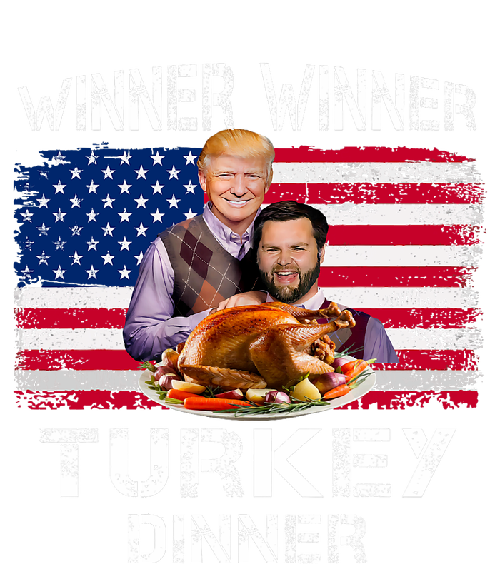 Humor Trump Vance Winner Winner Turkey Dinner Thanksgiving Performance Fleece Hoodie