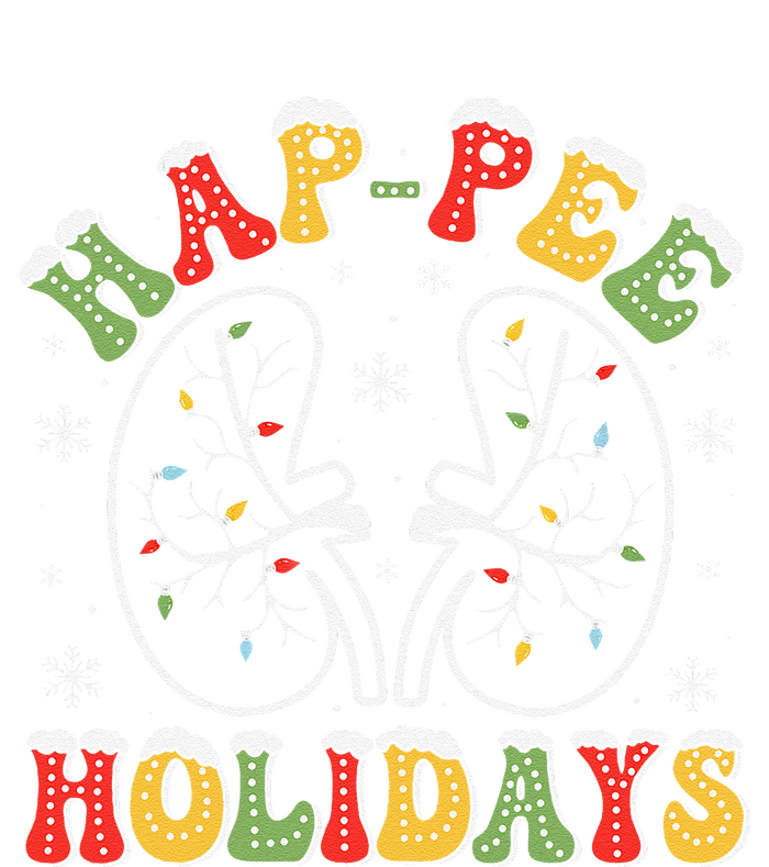 Retro Hap Pee Holidays Christmas Dialysis Nurse Kidney Xmas T-Shirt