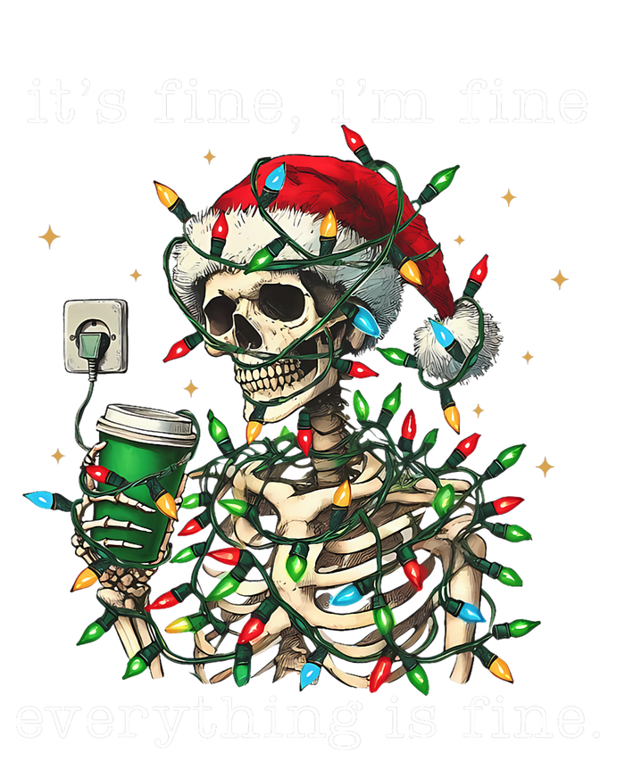 ItS Fine IM Fine Everything Is Fine Christmas Skeleton T-Shirt