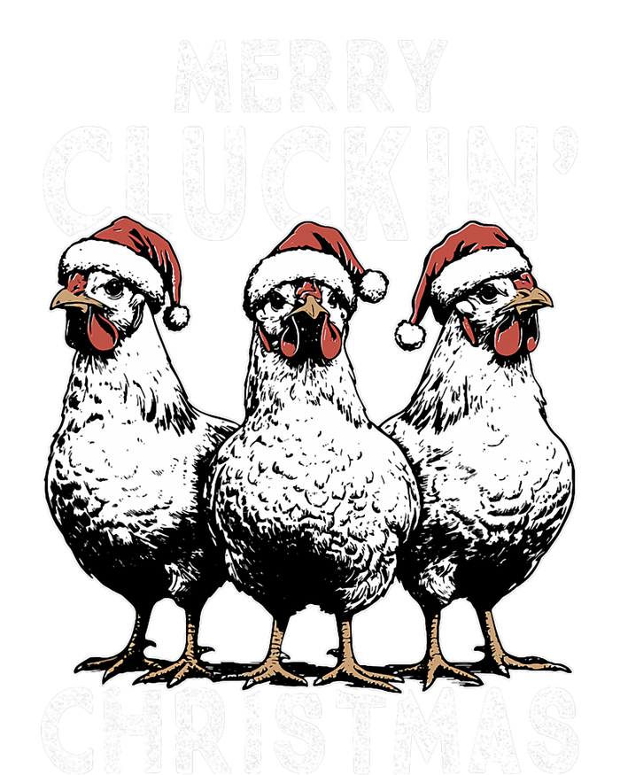 Merry Cluckin Christmas Funny Christmas Graphic T-Shirt