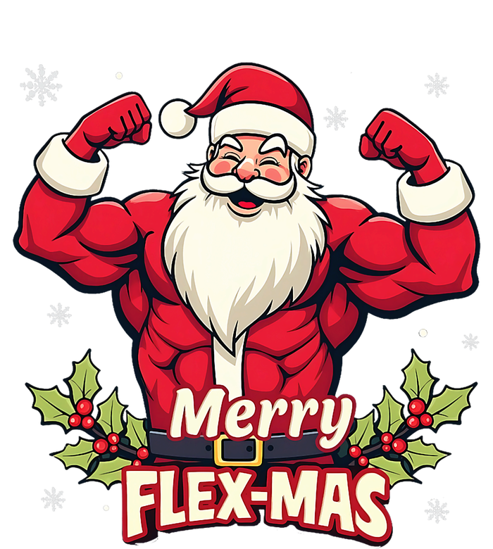 Merry Flexmas Muscles For Christmas Santa Fitness Gym Xmas T-Shirt