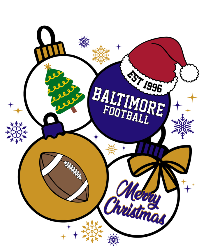 Merry Christmas Baltimore Football Est 1996 V-Neck T-Shirt