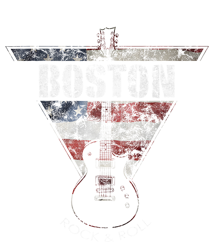 Boston Souvenir Vintage American Flag Guitar Player Rock Fan Kids T-Shirt