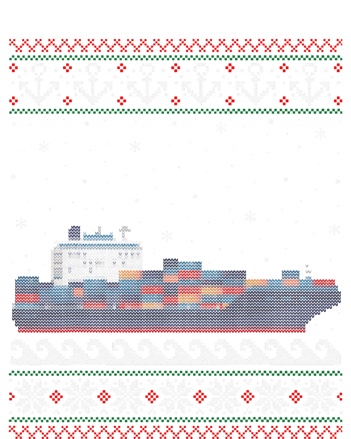 Cargo Ship Crews Matching Ugly Christmas Container Ship Xmas T-Shirt