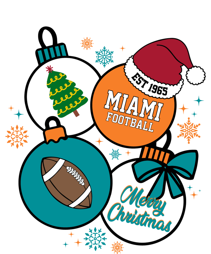 Merry Christmas Miami Football Est 1965 T-Shirt