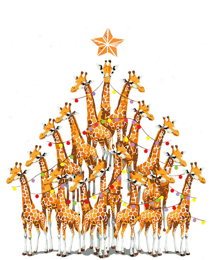 Giraffe Christmas Tree Giraffe Xmas Tree T-Shirt