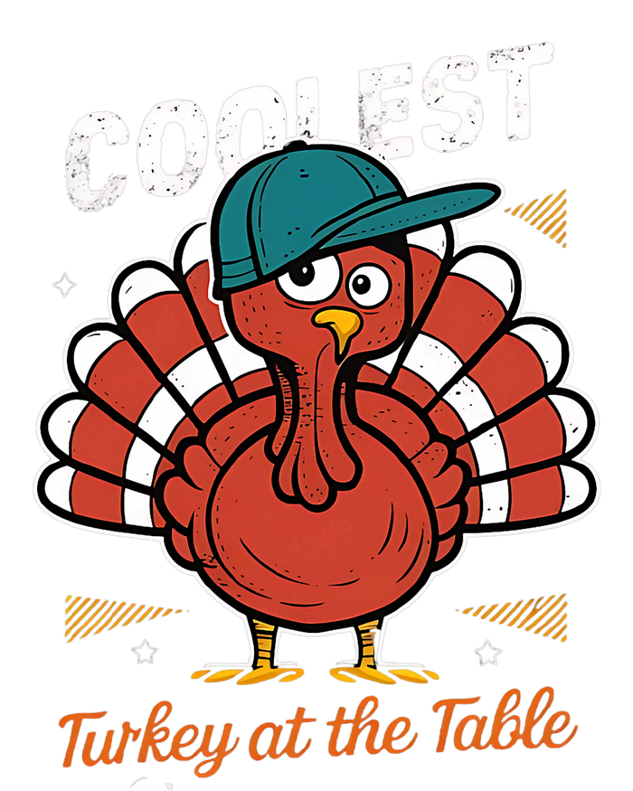 Thanksgiving Coolest Turkey At Table Women's Racerback Tank