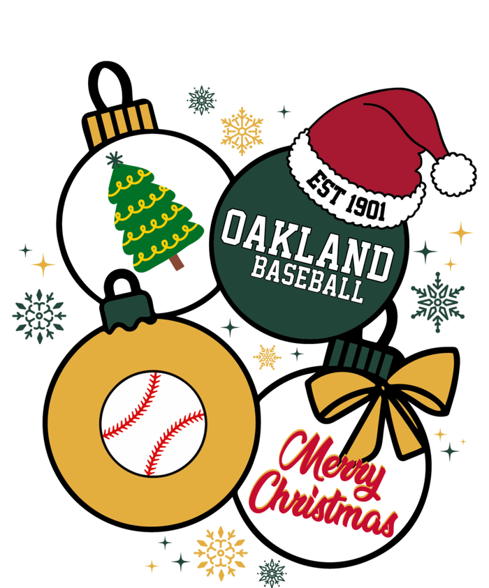 Merry Christmas Oakland Baseball Est 1901 T-Shirt