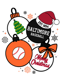 Merry Christmas Baltimore Baseball Est 1894 Women's Knotted Racerback Tank