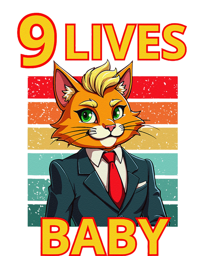 Cat Trump 9 Lives Baby Funny Trump Cat T-Shirt