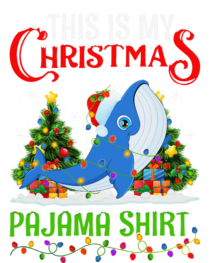 Blue Whale Xmas Lights This Is My Christmas Pajama Long Sleeve Shirt